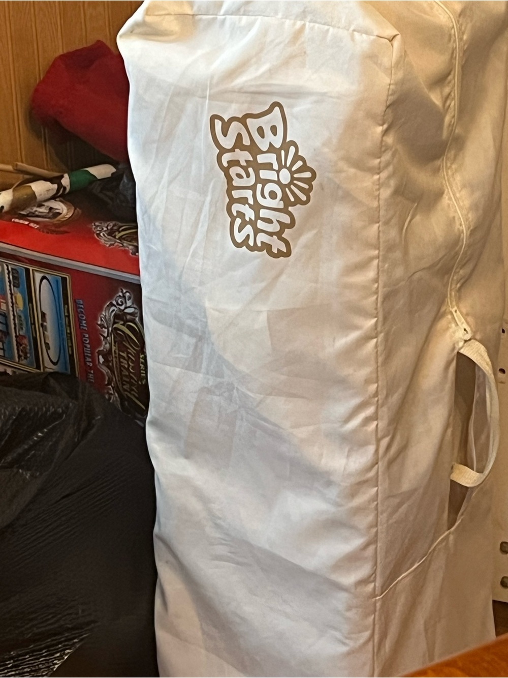 Bright Starts White Carry Storage Bag with Handles